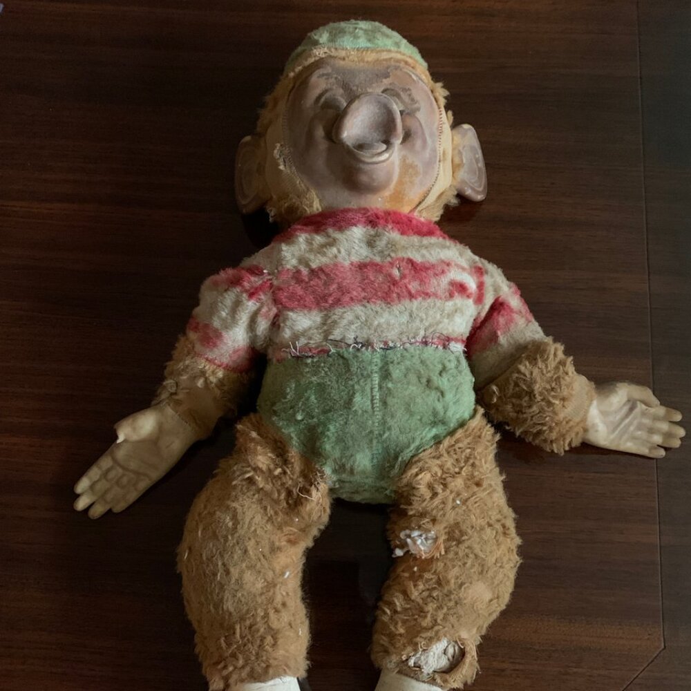 Vintage Zip Zippy Monkey Chimp Plush Stuffed Animal Major TLC